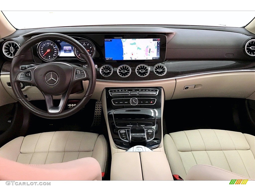 2018 Mercedes-Benz E 400 Convertible Macchiato Beige/Espresso Brown Dashboard Photo #140597326