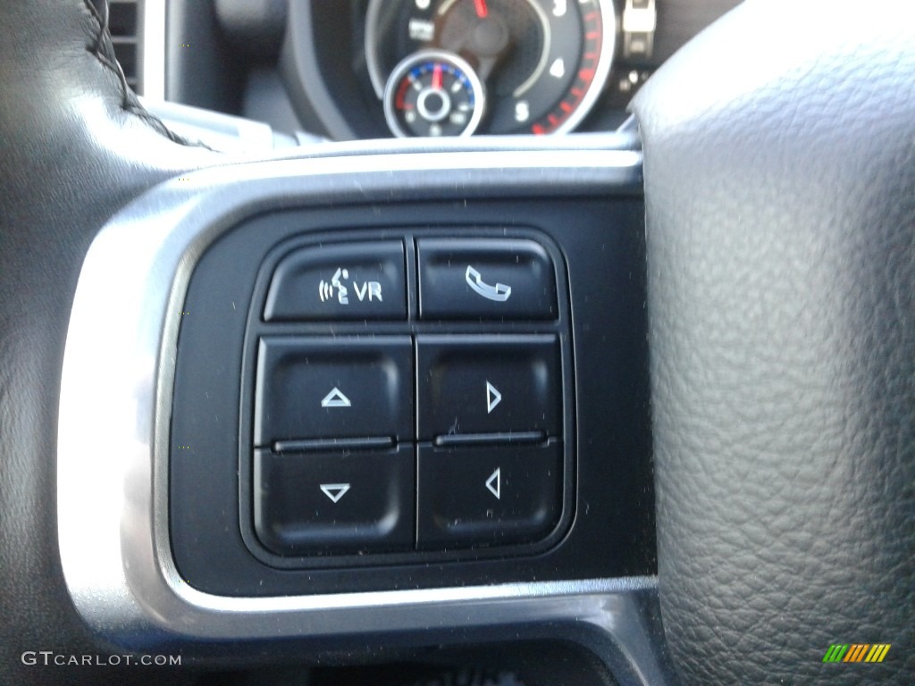 2019 Ram 3500 Laramie Crew Cab 4x4 Black Steering Wheel Photo #140599684