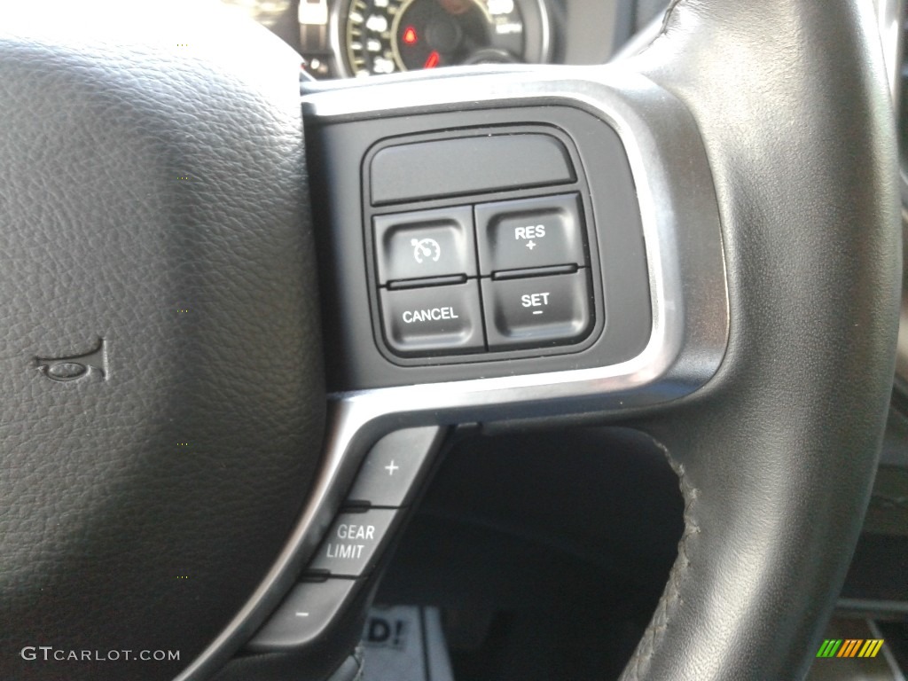 2019 Ram 3500 Laramie Crew Cab 4x4 Black Steering Wheel Photo #140599710