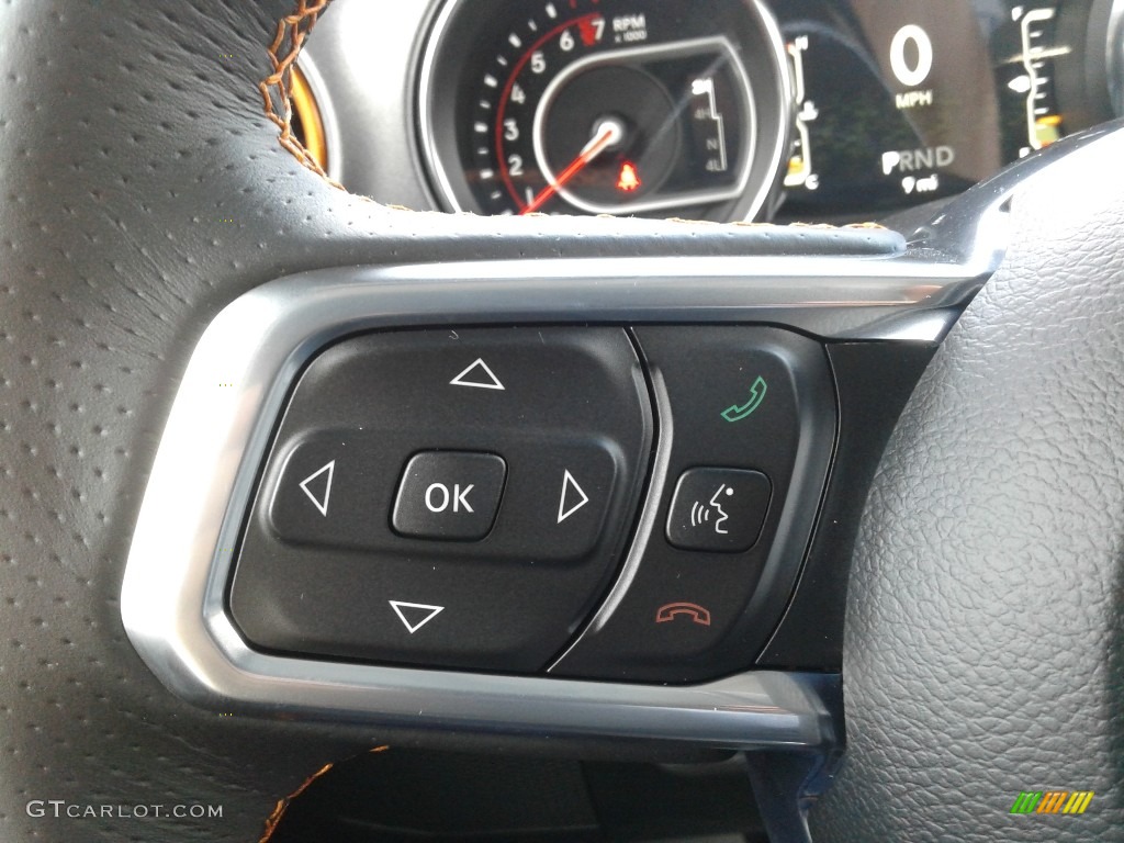 2021 Jeep Gladiator Mojave 4x4 Black/Steel Gray Steering Wheel Photo #140600704