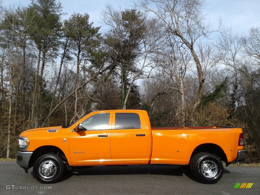 2020 3500 Tradesman Crew Cab 4x4 - Omaha Orange / Black photo #1