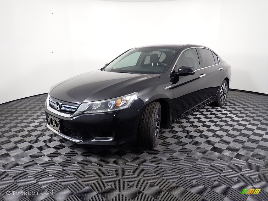 2014 Accord Hybrid Sedan - Obsidian Blue Pearl / Black photo #7