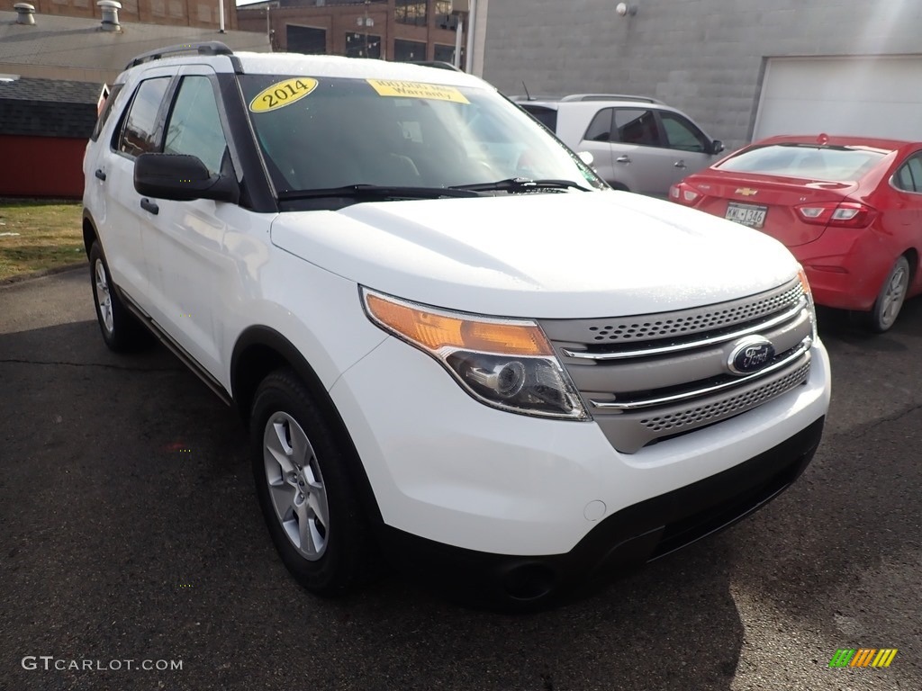 2014 Explorer 4WD - Oxford White / Medium Light Stone photo #3