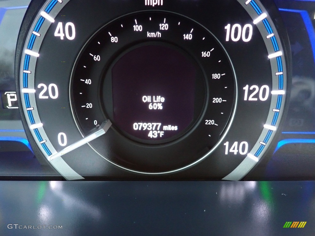 2014 Accord Hybrid Sedan - Obsidian Blue Pearl / Black photo #20