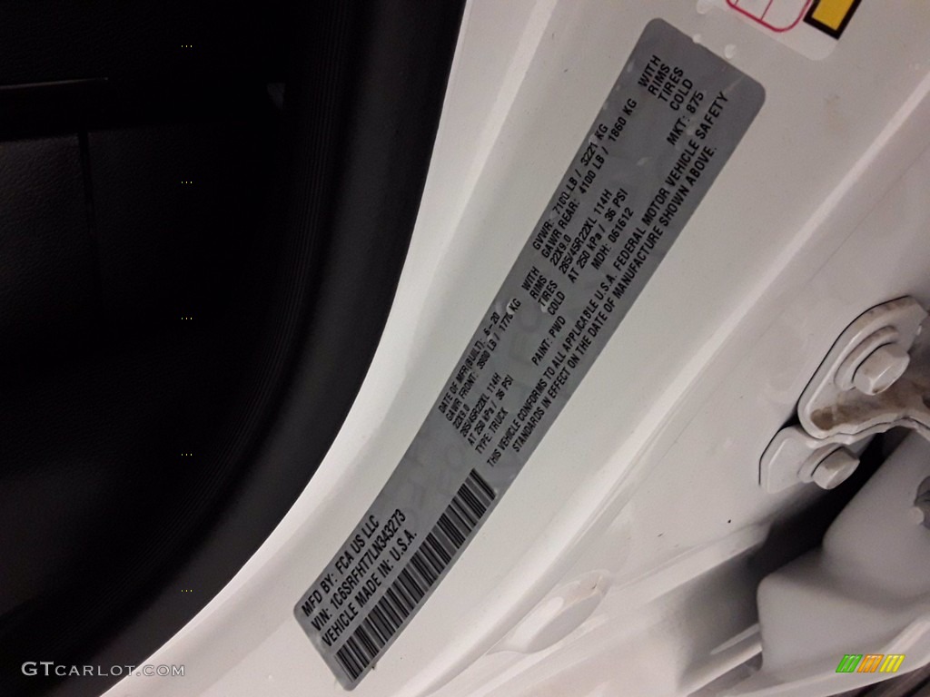 2020 1500 Limited Crew Cab 4x4 - Ivory White Tri-Coat Pearl / Indigo/Frost photo #30