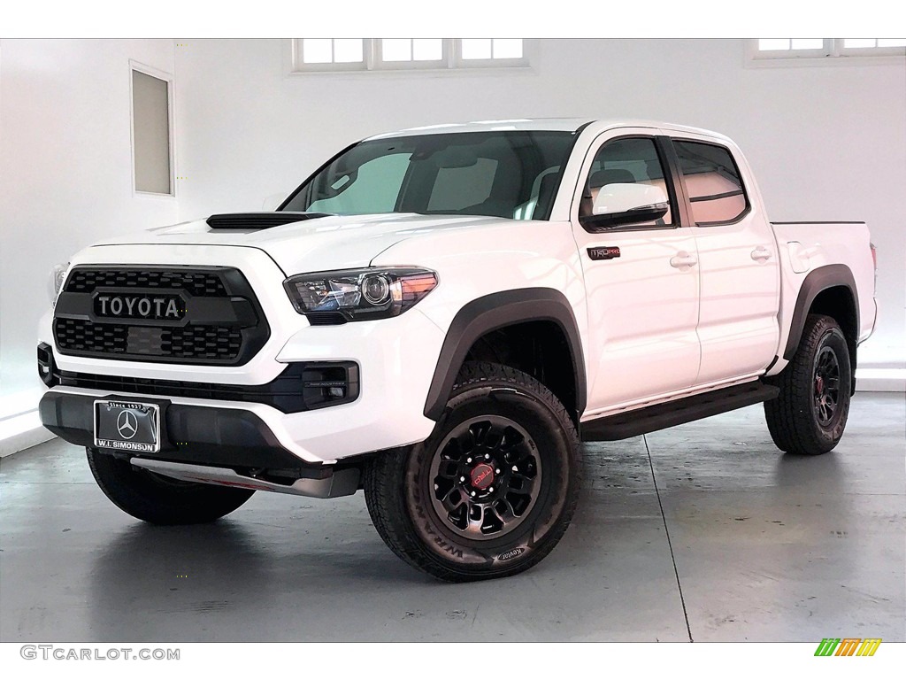 Super White 2019 Toyota Tacoma TRD Pro Double Cab 4x4 Exterior Photo #140612857