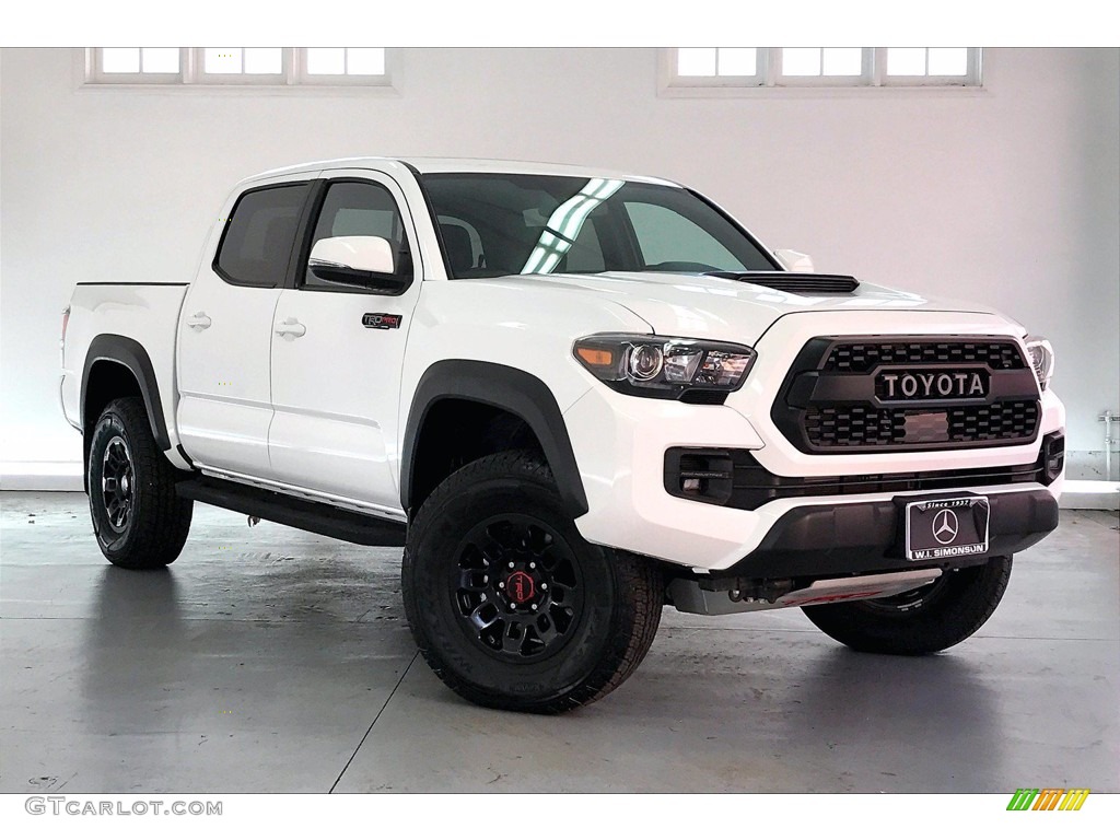 Super White 2019 Toyota Tacoma TRD Pro Double Cab 4x4 Exterior Photo #140612923