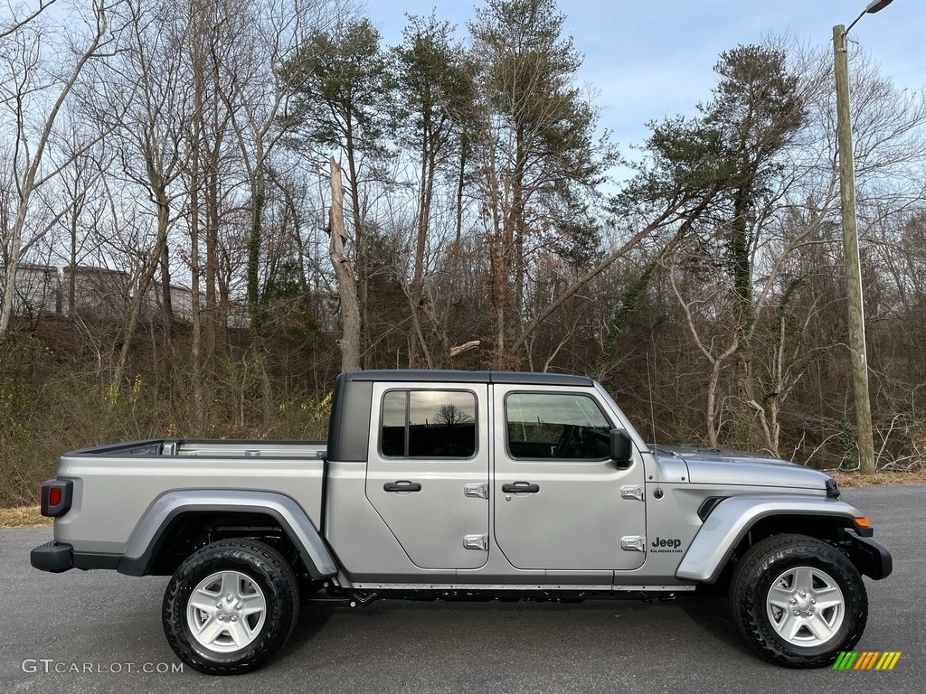 Billet Silver Metallic 2021 Jeep Gladiator Sport 4x4 Exterior Photo #140613400