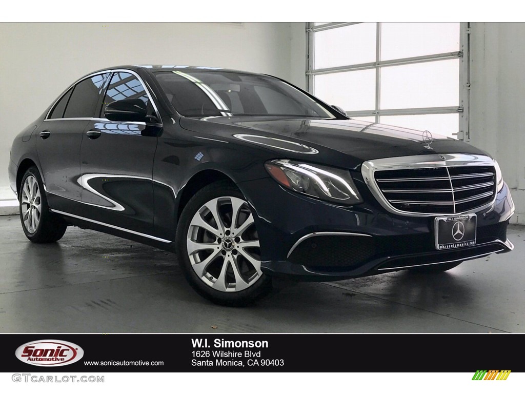2018 E 300 Sedan - Lunar Blue Metallic / Nut Brown/Black photo #1