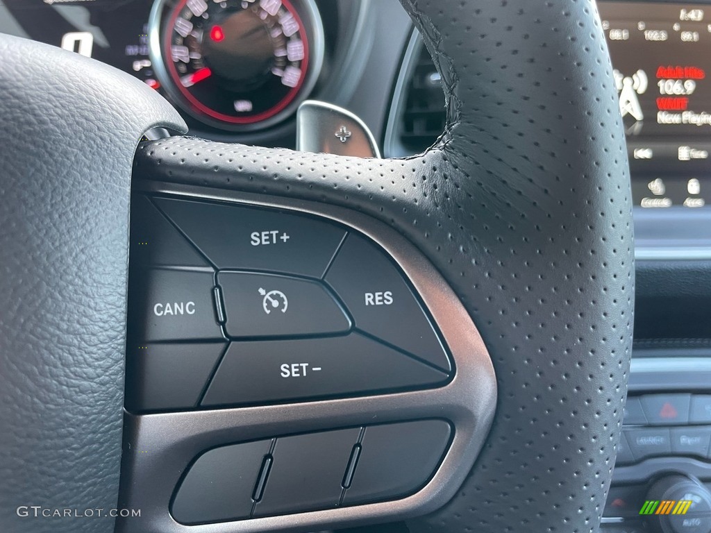 2021 Dodge Challenger R/T Scat Pack Widebody Black Steering Wheel Photo #140614528