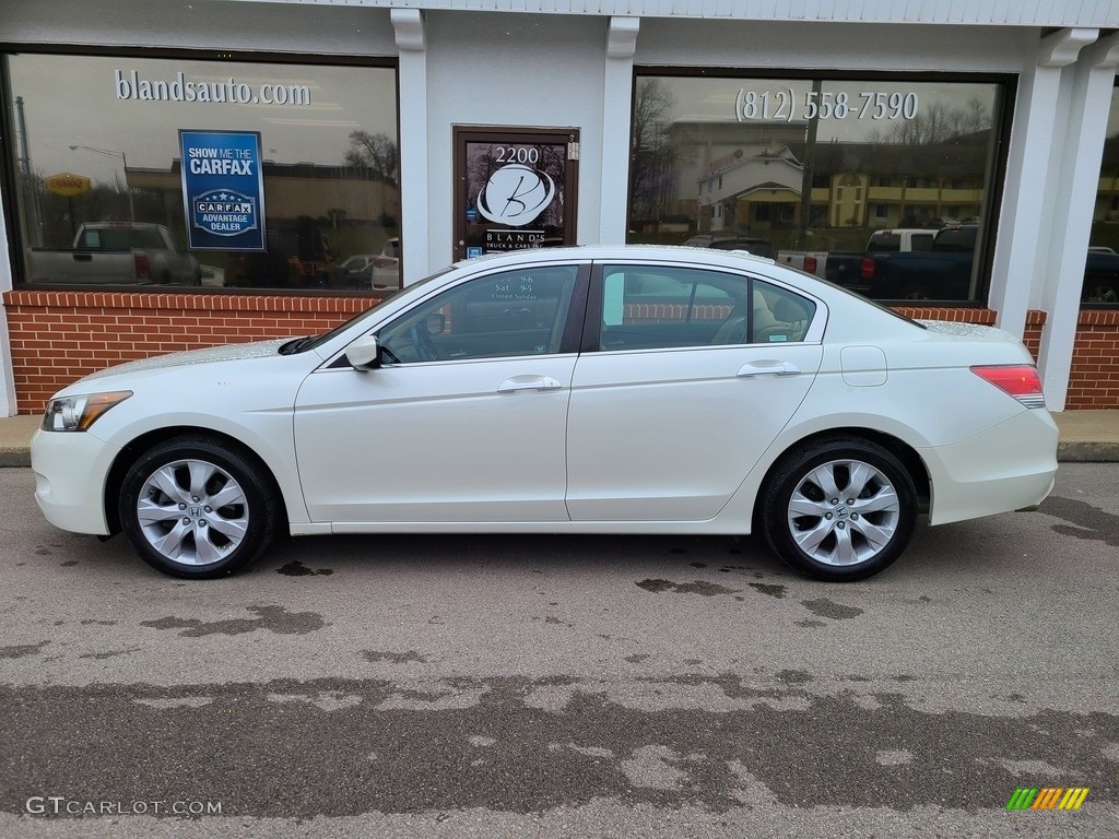 2009 Accord EX-L V6 Sedan - White Diamond Pearl / Ivory photo #1