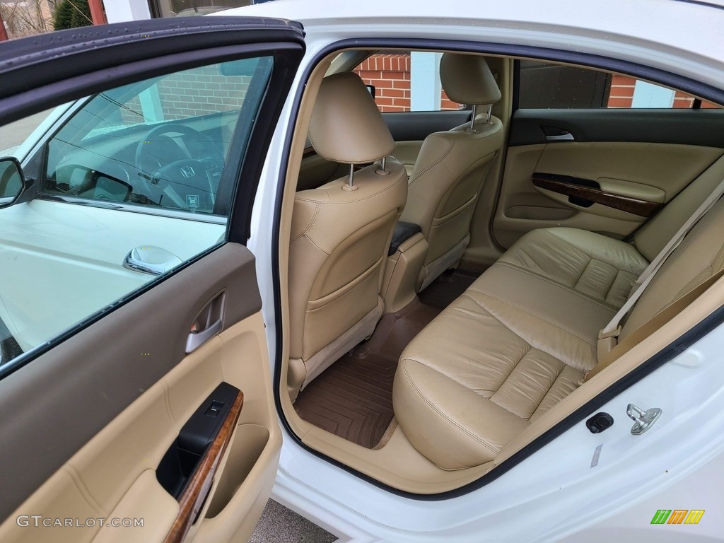 2009 Accord EX-L V6 Sedan - White Diamond Pearl / Ivory photo #4