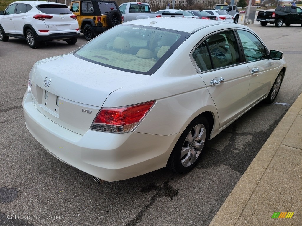 2009 Accord EX-L V6 Sedan - White Diamond Pearl / Ivory photo #9
