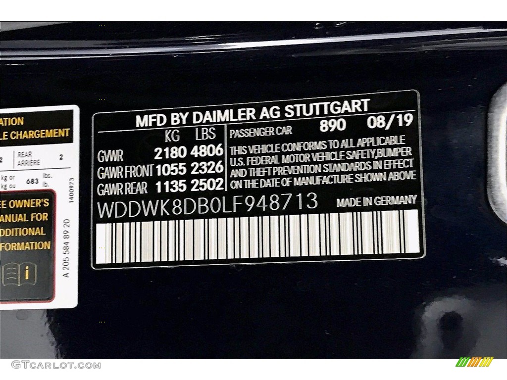 2020 C Color Code 890 for Brilliant Blue Metallic Photo #140620449