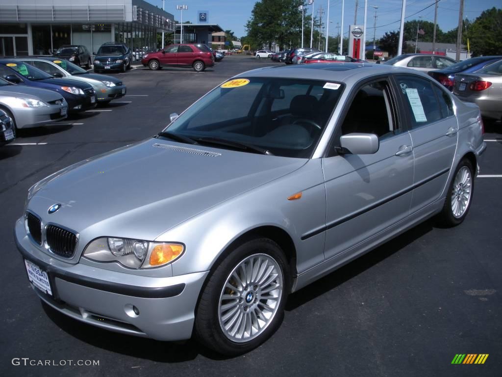 2002 3 Series 330xi Sedan - Titanium Silver Metallic / Black photo #1