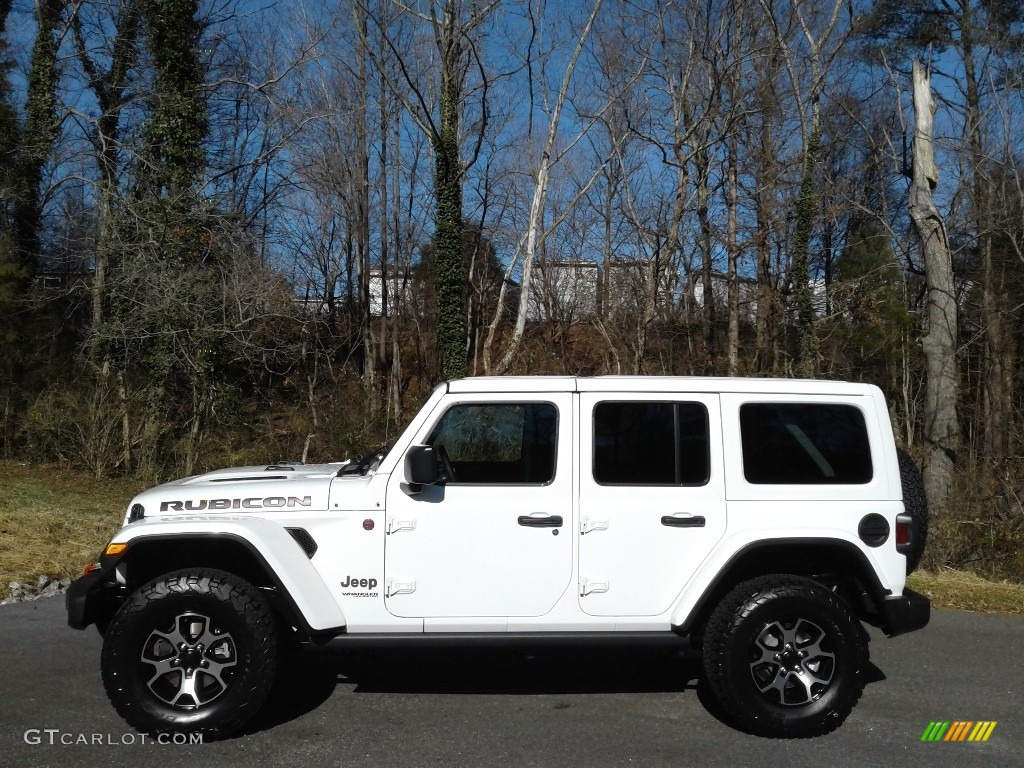 2021 Wrangler Unlimited Rubicon 4x4 - Bright White / Black photo #1