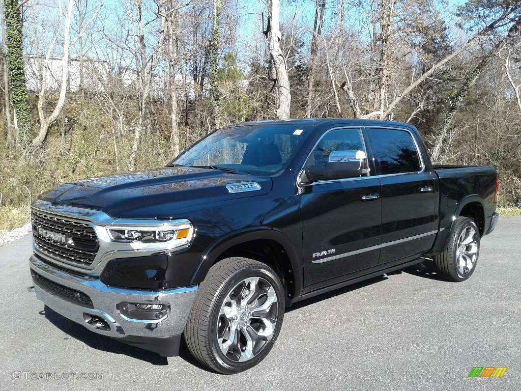 Diamond Black Crystal Pearl 2021 Ram 1500 Limited Crew Cab 4x4 Exterior Photo #140622257