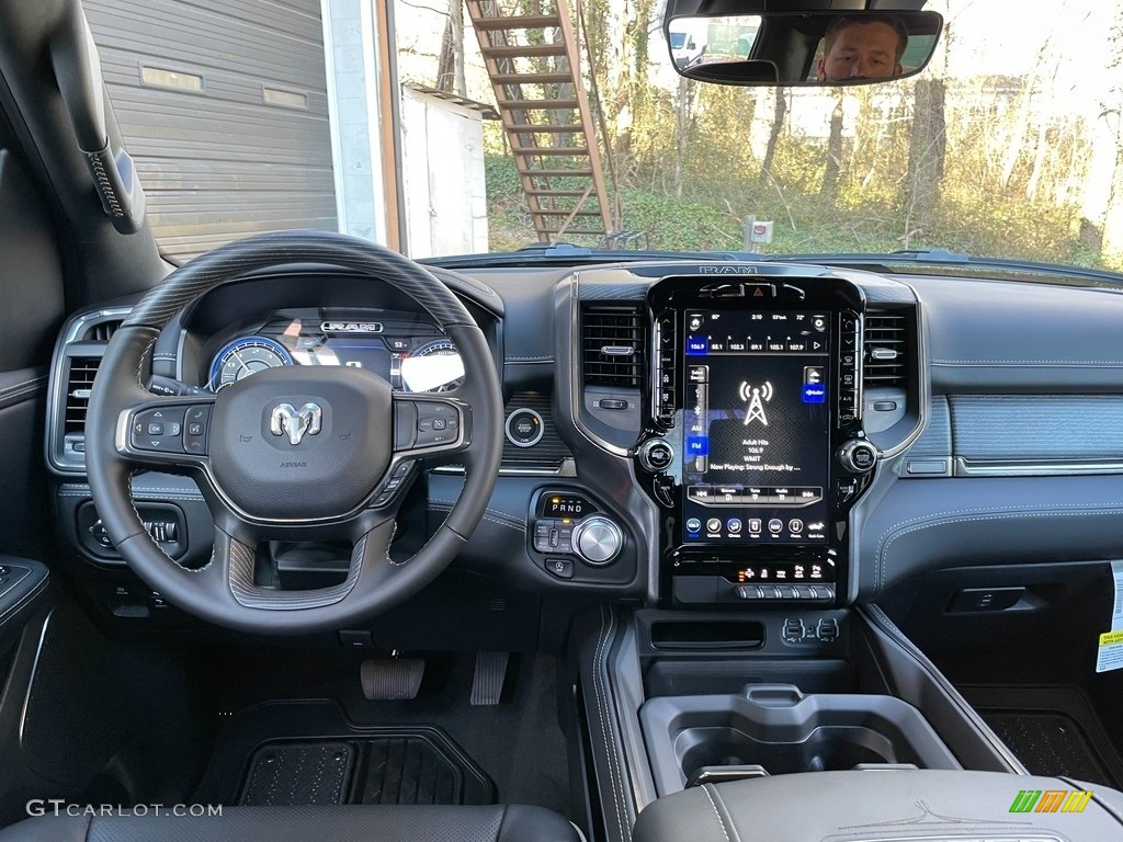 2021 Ram 1500 Limited Crew Cab 4x4 Black Dashboard Photo #140622535