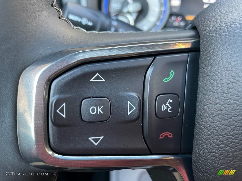 2021 Ram 1500 Limited Crew Cab 4x4 Black Steering Wheel Photo #140622553