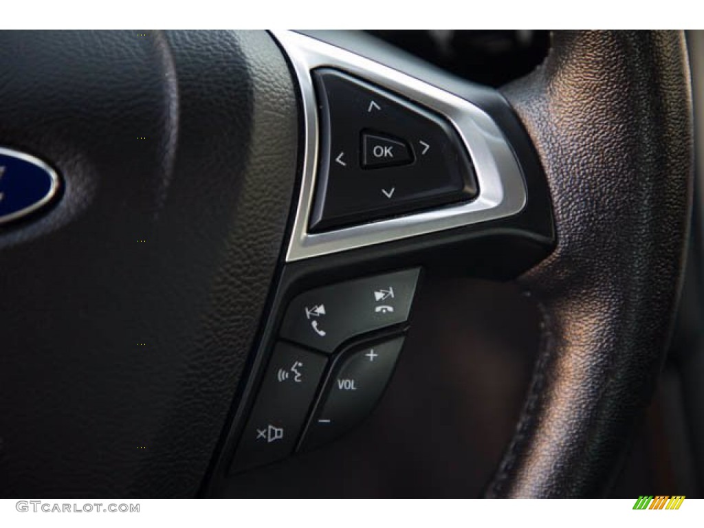 2017 Ford Fusion Energi Titanium Ebony Steering Wheel Photo #140623088