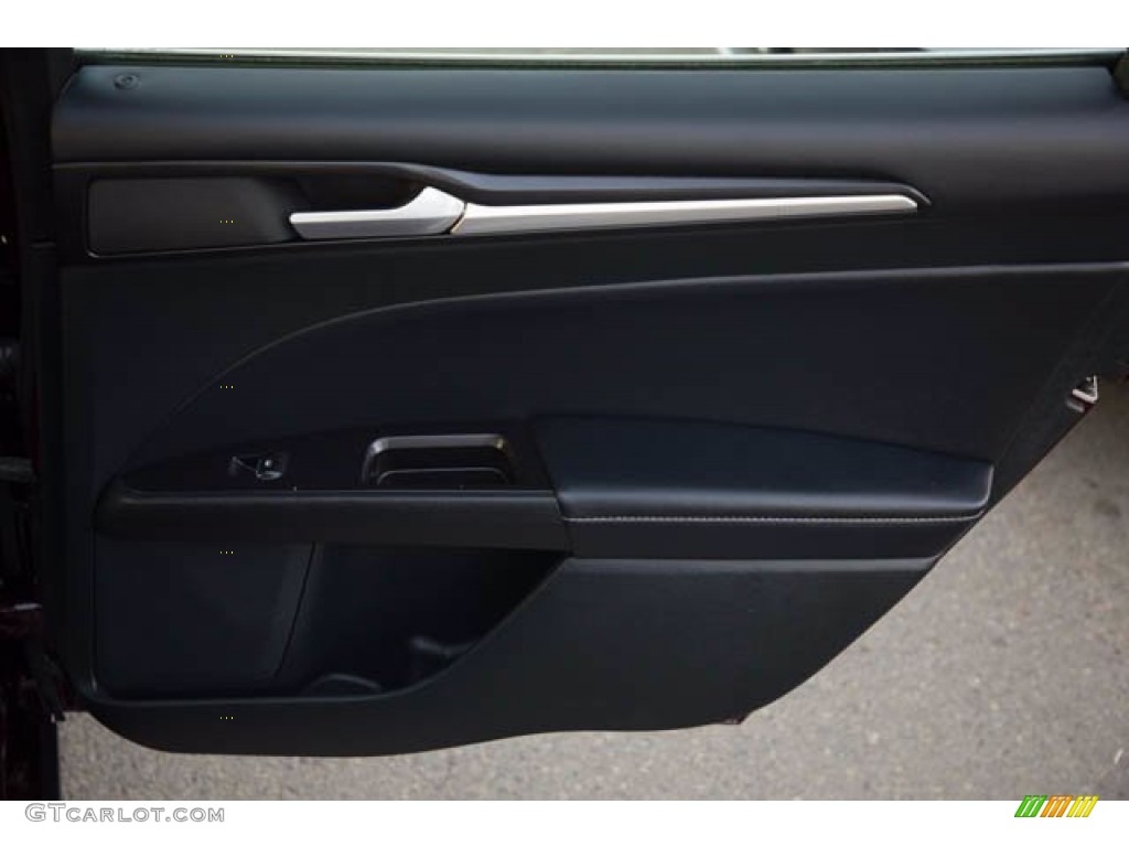 2017 Ford Fusion Energi Titanium Ebony Door Panel Photo #140623341