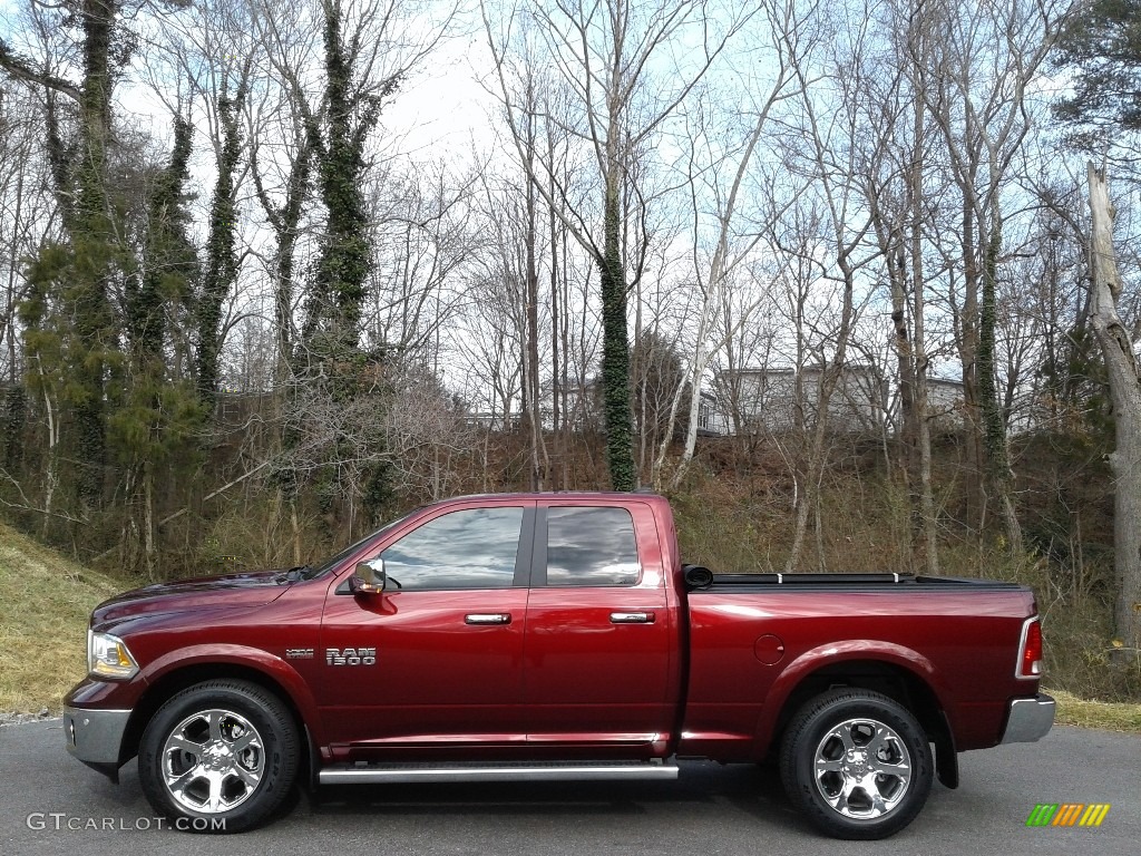 2018 1500 Laramie Quad Cab 4x4 - Delmonico Red Pearl / Black photo #1