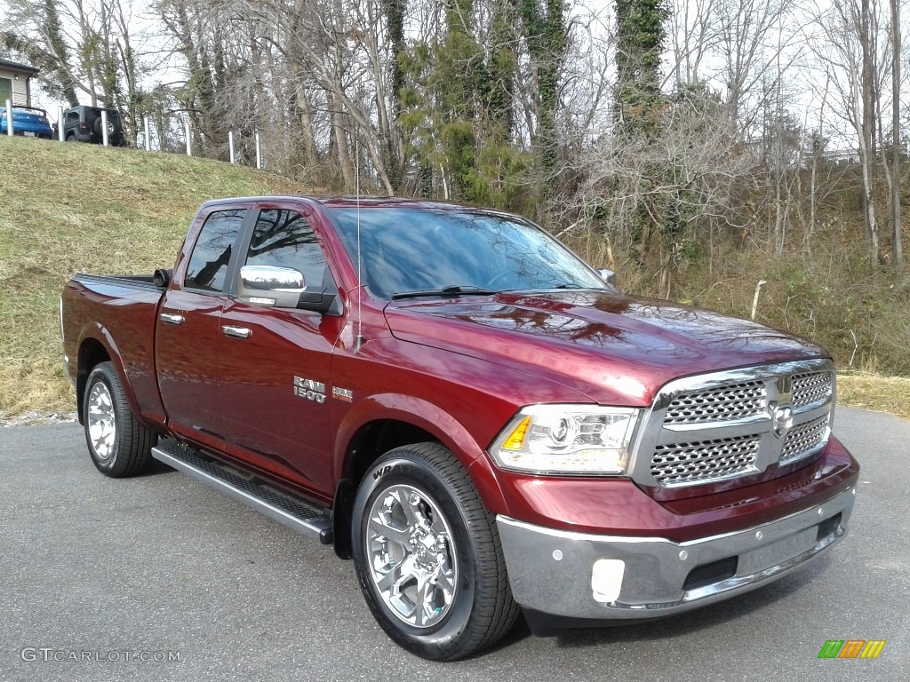 2018 1500 Laramie Quad Cab 4x4 - Delmonico Red Pearl / Black photo #4