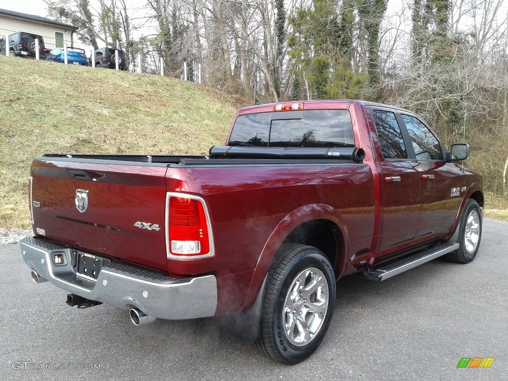 2018 1500 Laramie Quad Cab 4x4 - Delmonico Red Pearl / Black photo #6