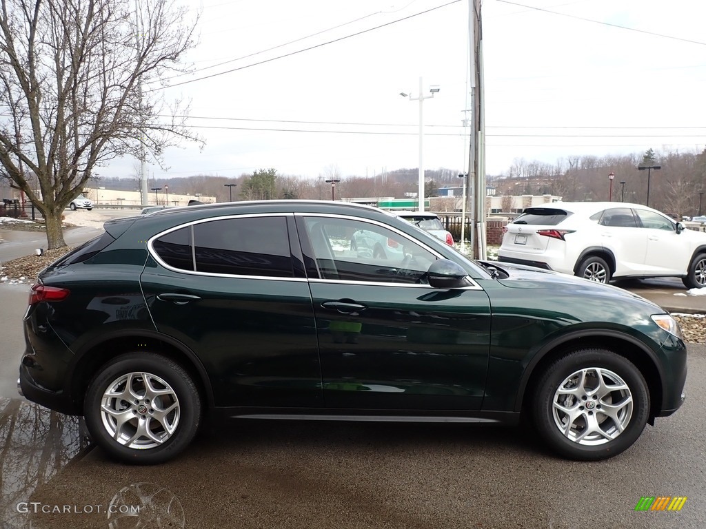 2021 Stelvio Sprint AWD - Verde Visconti Metallic / Black/Chocolate photo #4