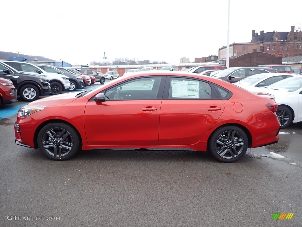 Fire Orange 2021 Kia Forte GT-Line Exterior Photo #140624660