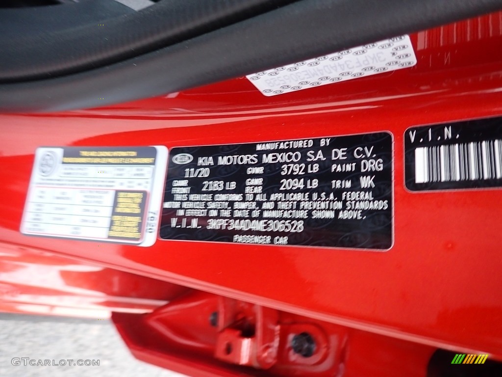 2021 Forte Color Code DRG for Fire Orange Photo #140624858