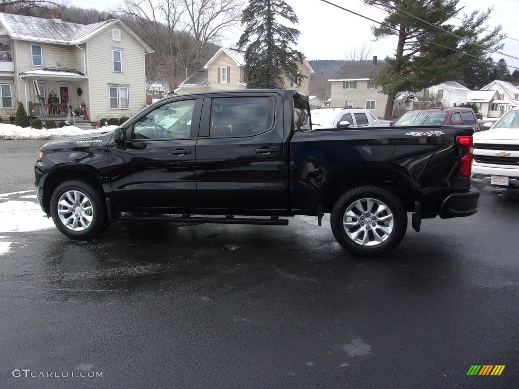 2021 Silverado 1500 Custom Crew Cab 4x4 - Black / Jet Black photo #4