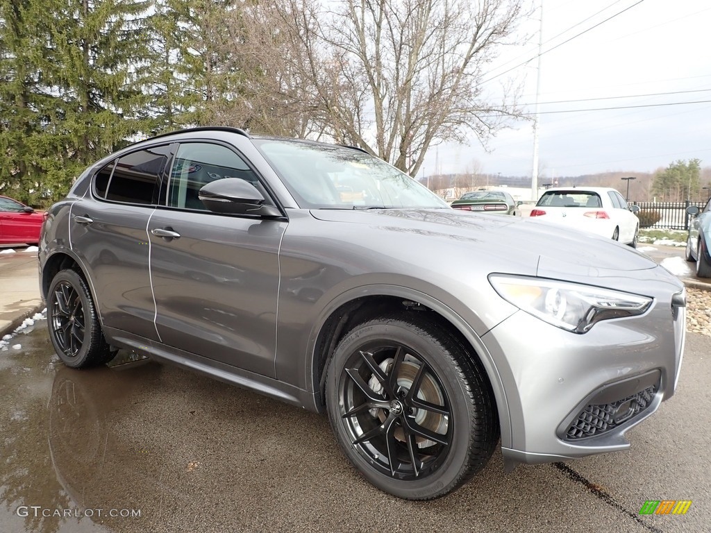 Stromboli Gray Metallic 2021 Alfa Romeo Stelvio Ti AWD Exterior Photo #140626565