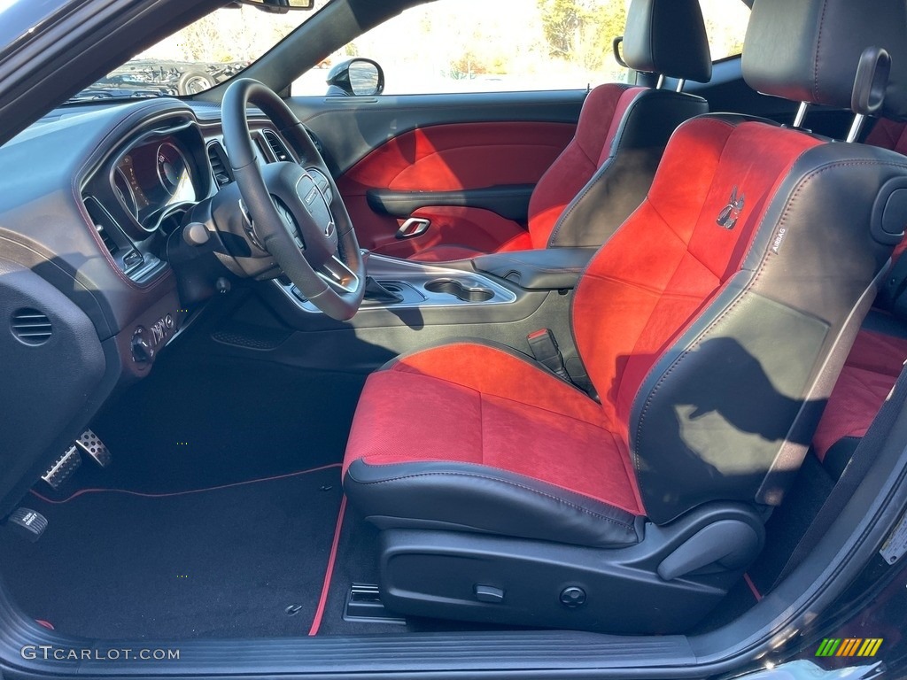 Black/Ruby Red Interior 2021 Dodge Challenger R/T Scat Pack Photo #140626766