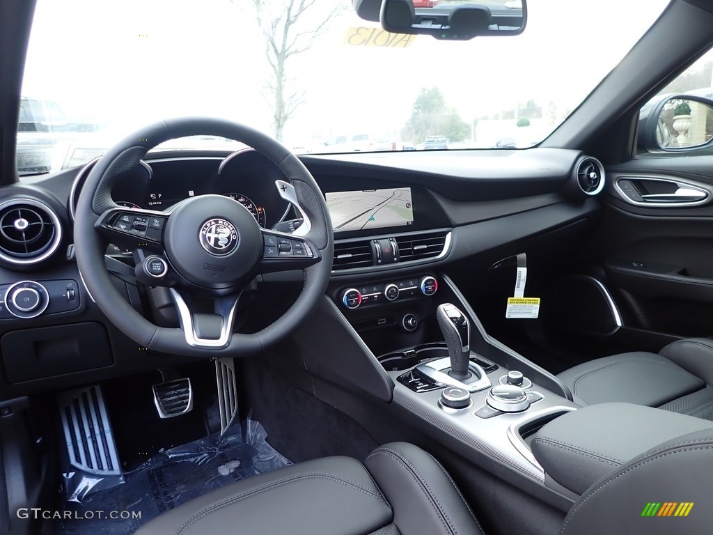 Black Interior 2021 Alfa Romeo Giulia TI Sport AWD Photo #140628283