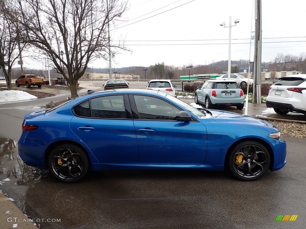 2021 Giulia TI Sport AWD - Misano Blue Metallic / Black photo #4