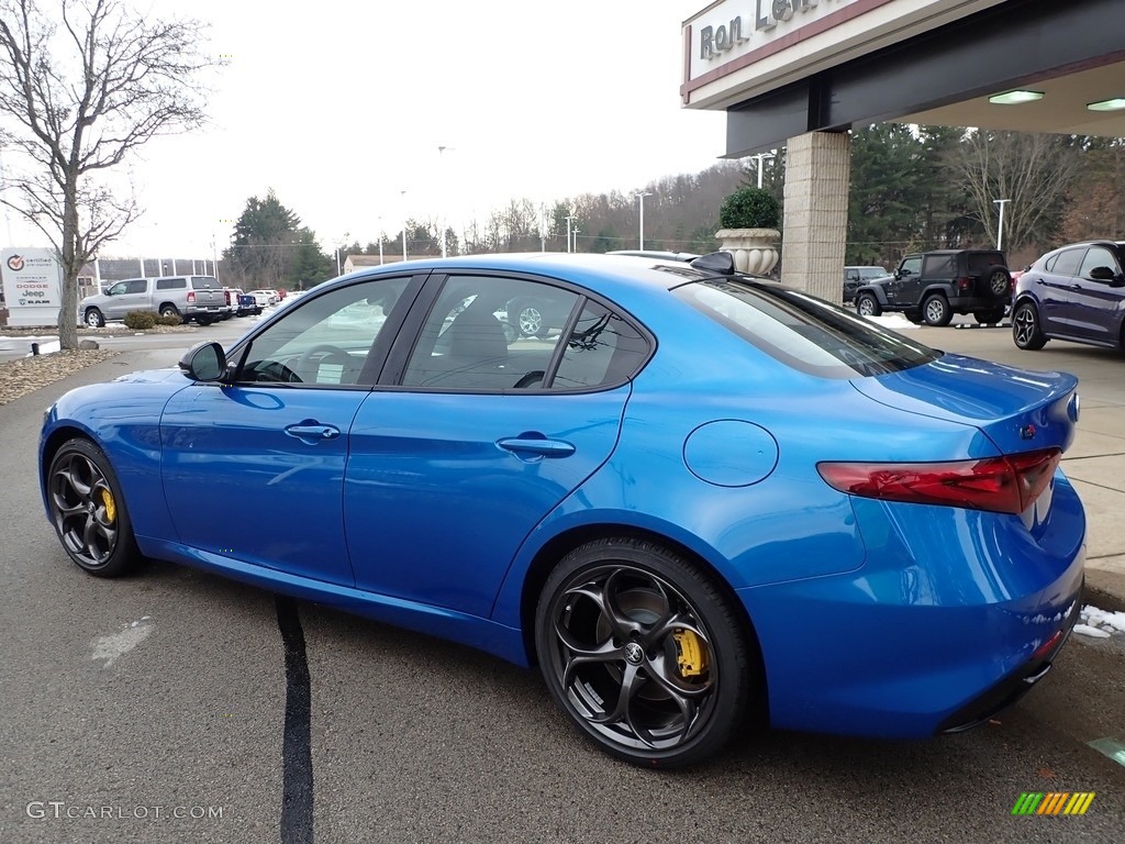 2021 Giulia TI Sport AWD - Misano Blue Metallic / Black photo #8