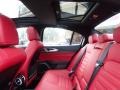 2021 Alfa Romeo Giulia Black/Red Interior Rear Seat Photo