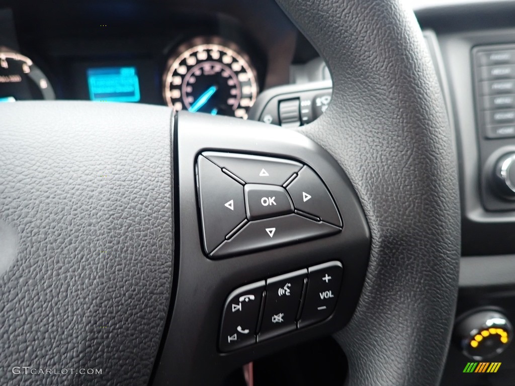 2021 Ford Ranger XL SuperCab 4x4 Ebony Steering Wheel Photo #140630192