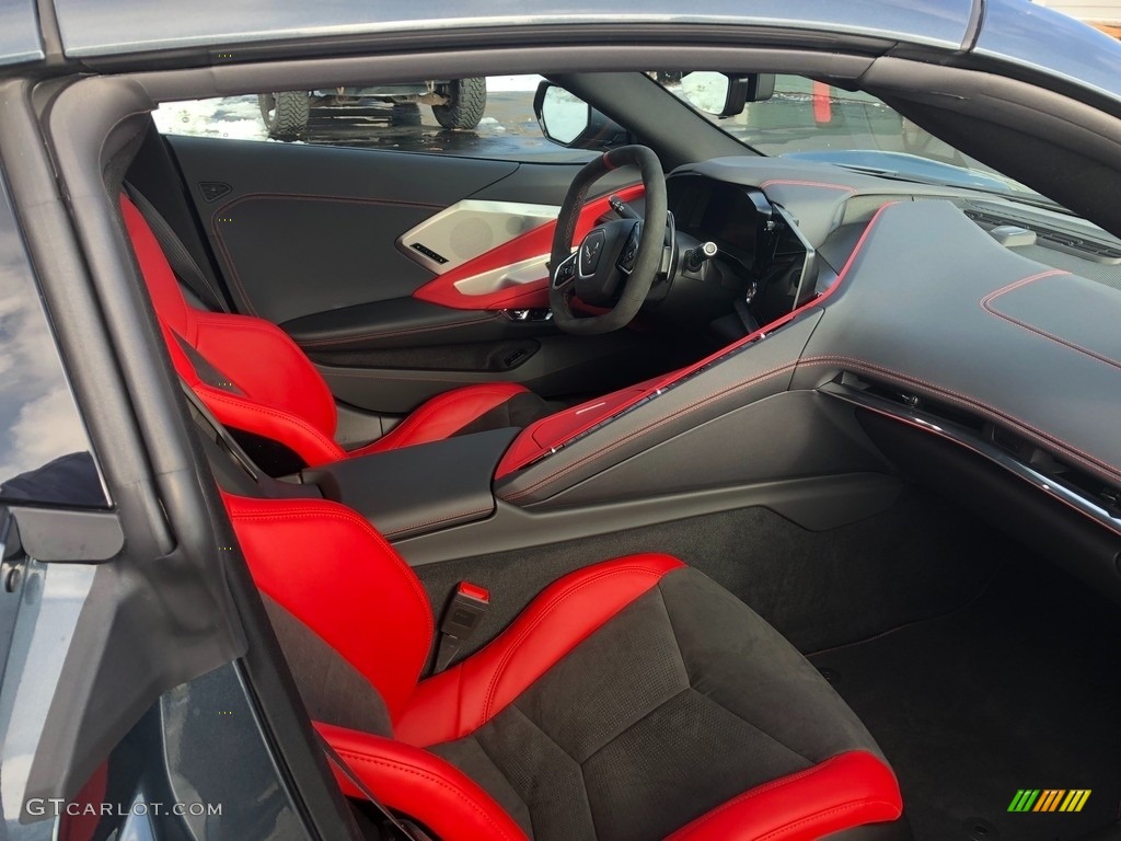 2020 Corvette Stingray Coupe - Shadow Gray Metallic / Adrenaline Red/Jet Black photo #5