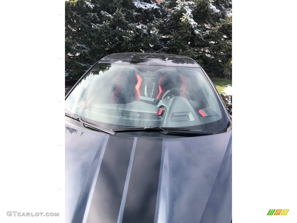 2020 Corvette Stingray Coupe - Shadow Gray Metallic / Adrenaline Red/Jet Black photo #17
