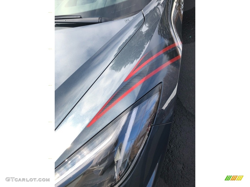 2020 Corvette Stingray Coupe - Shadow Gray Metallic / Adrenaline Red/Jet Black photo #18