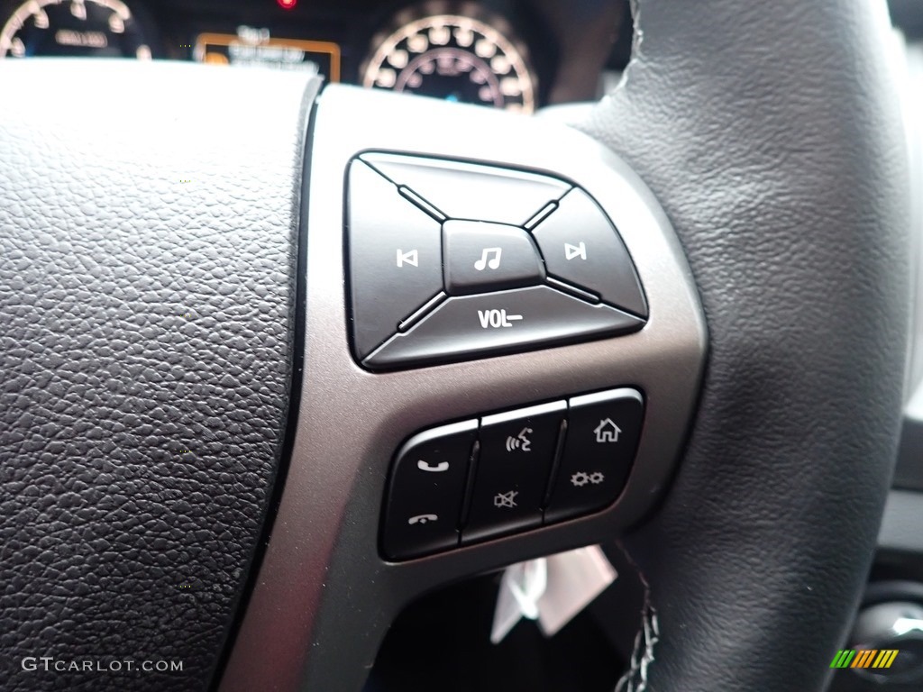 2021 Ford Ranger XLT SuperCrew 4x4 Ebony Steering Wheel Photo #140630607