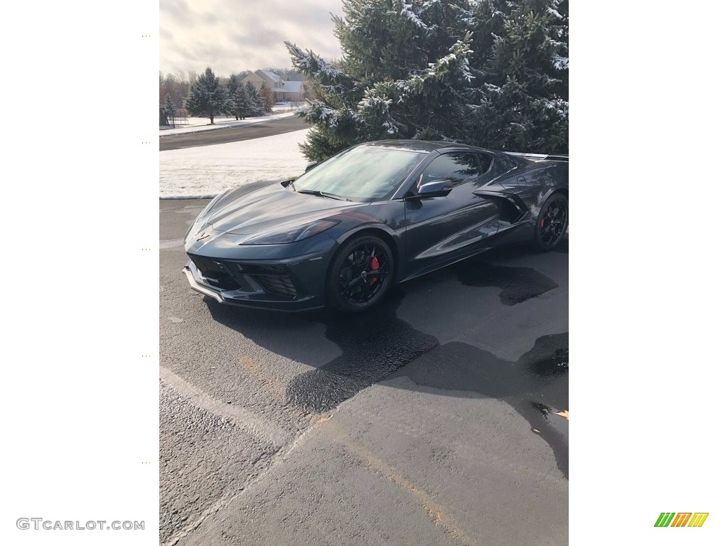 2020 Corvette Stingray Coupe - Shadow Gray Metallic / Adrenaline Red/Jet Black photo #22