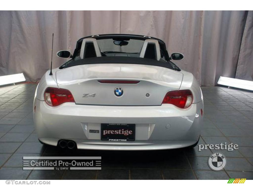 2006 Z4 3.0si Roadster - Titanium Silver Metallic / Black photo #2