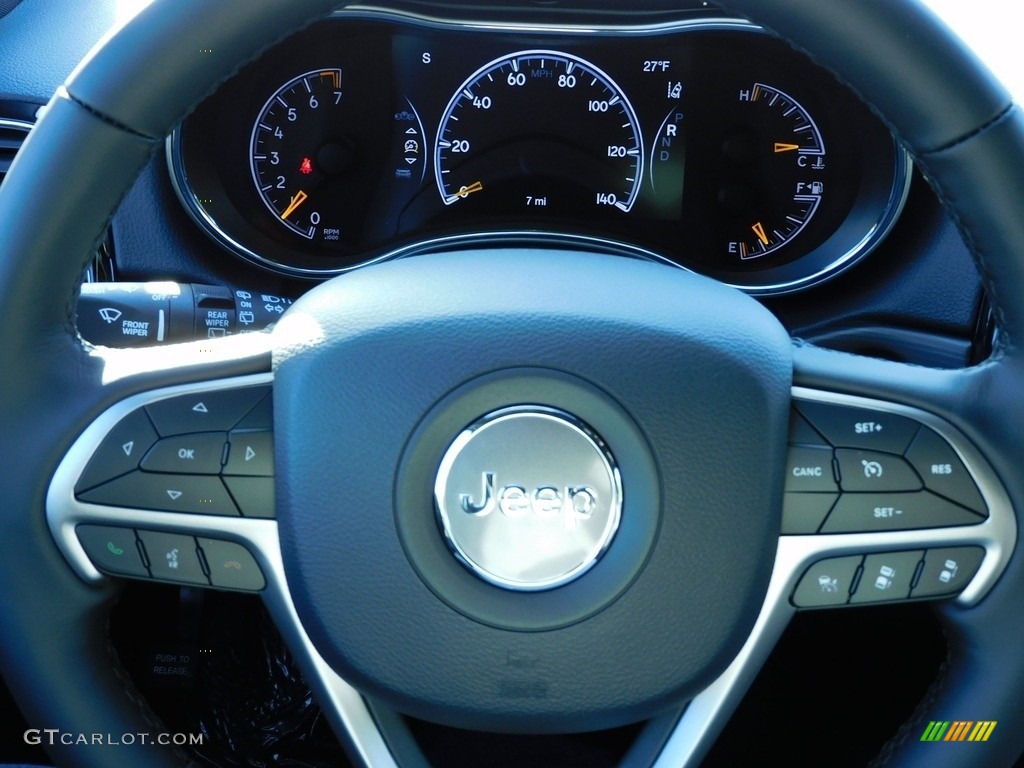 2021 Jeep Grand Cherokee Limited 4x4 Black Steering Wheel Photo #140634566