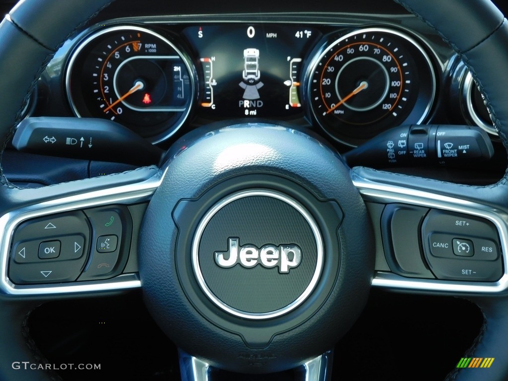 2021 Jeep Wrangler Unlimited Sahara Altitude 4x4 Black Steering Wheel Photo #140635043