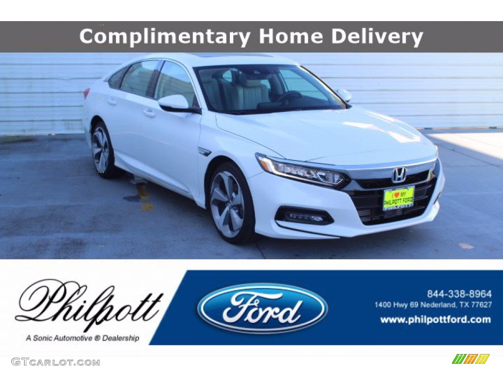 2018 Accord EX-L Sedan - Platinum White Pearl / Ivory photo #1