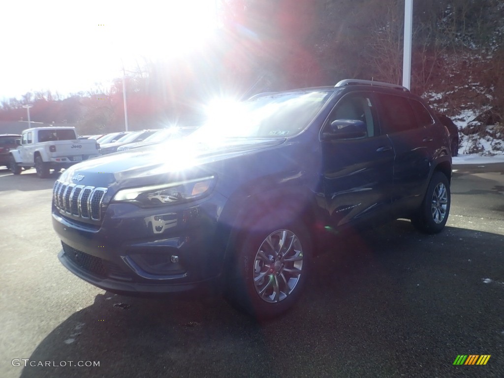 2021 Cherokee Latitude Lux 4x4 - Slate Blue Pearl / Ski Gray/Black photo #1