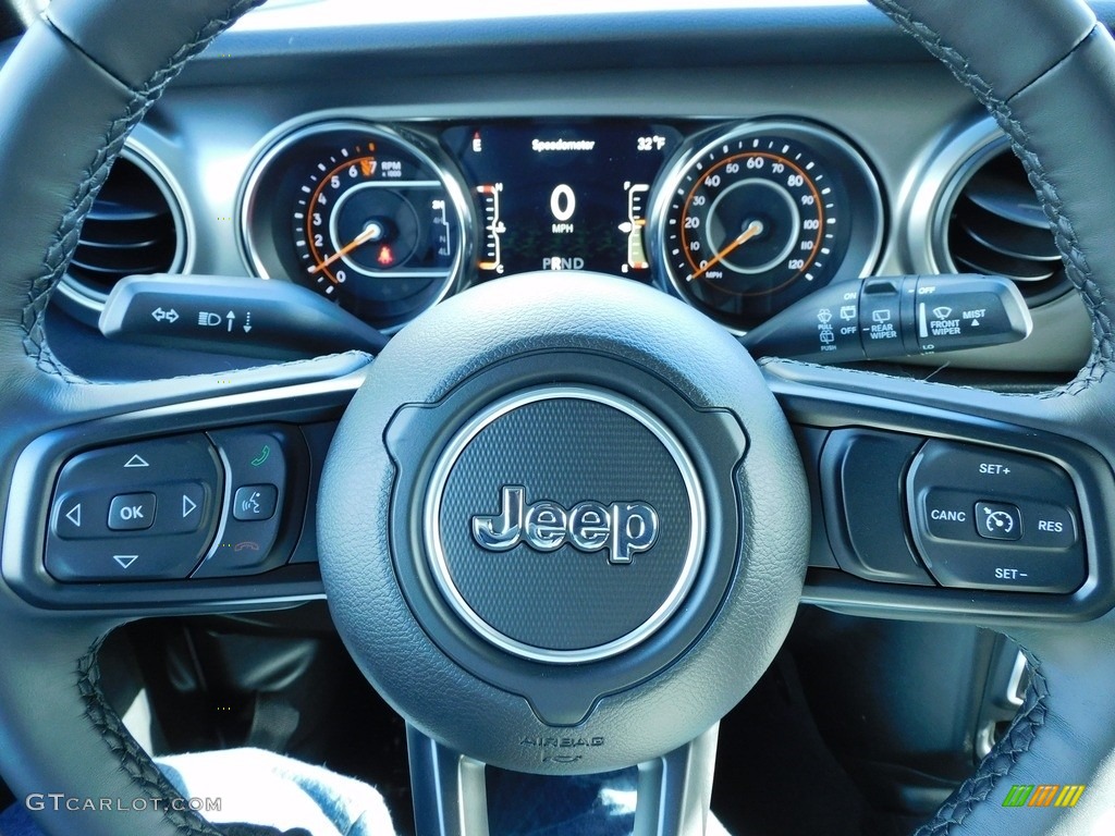2021 Jeep Wrangler Unlimited Willys 4x4 Black Steering Wheel Photo #140637053